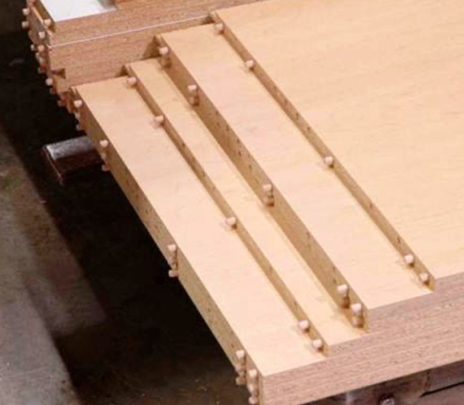 Cabinet component machining detail