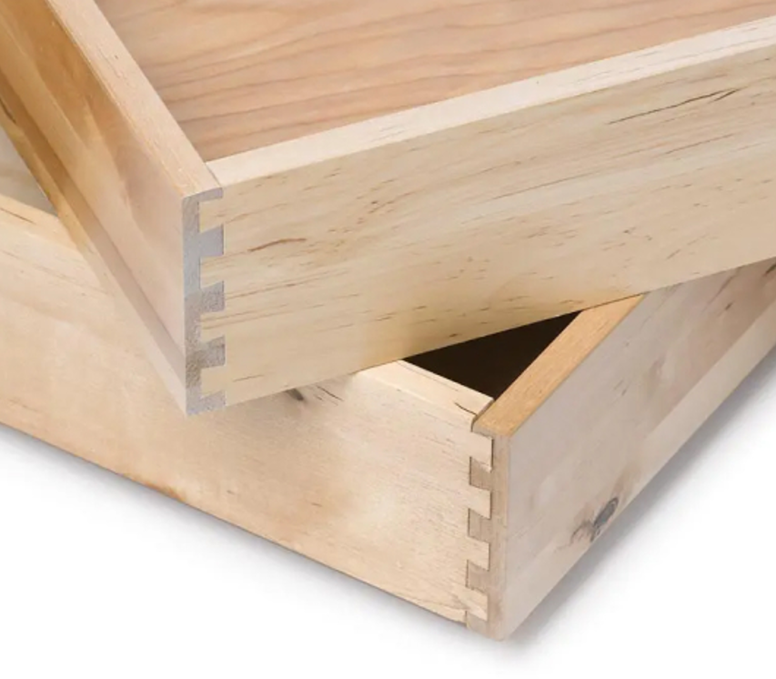 Solid white birch dovetail drawer